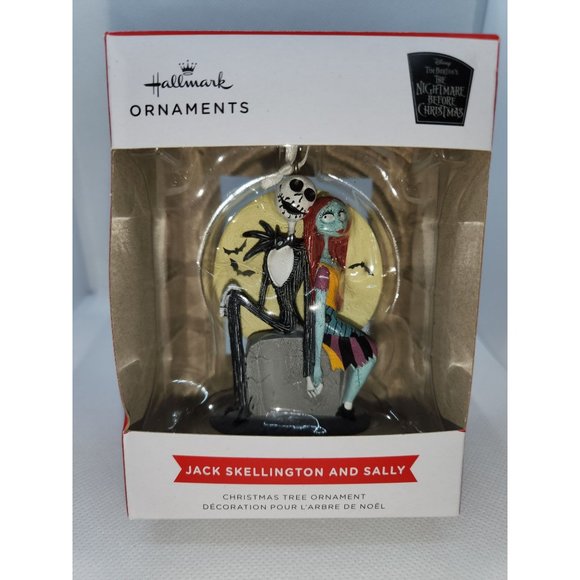 Hallmark Disney The Nightmare Before Christmas Jack Skellington & Sally Ornament - Picture 1 of 2